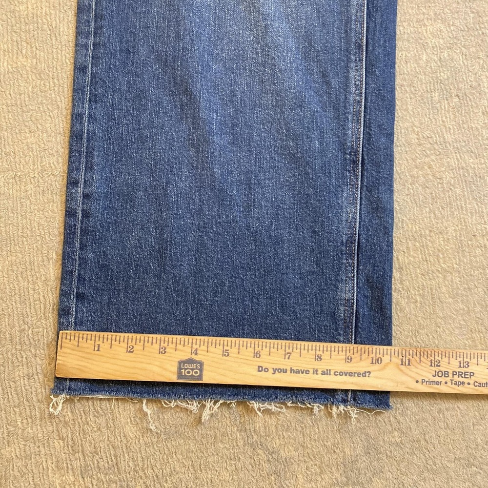 American Eagle Super High-Rise Baggy Wide Leg Jeans Womens 2 Short Blue Denim - Picture 9 of 14